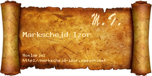 Markschejd Izor névjegykártya